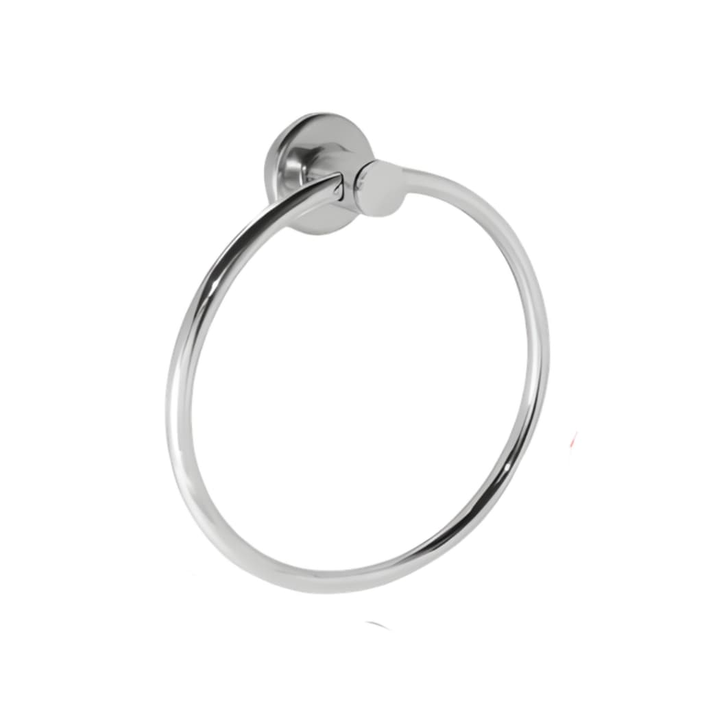 Suporte Porta Toalha Banheiro Rosto Argola Inox Toalheiro Cromado