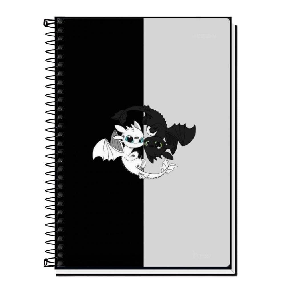 Caderno Como treinar seu dragão 1,10,15 ou 20 Matérias Design Exclusivo  Capa Dura Premium | Ideal para Escola, Faculdad