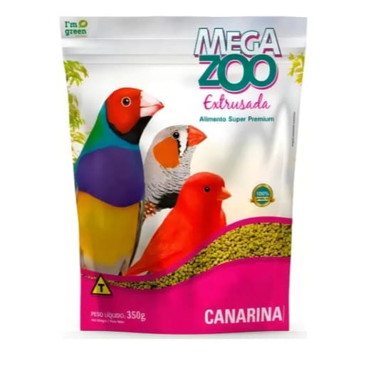 Ração Megazoo Para Canários Extrusada 350g