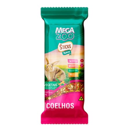 Stick Natural Megazoo com Vegetais para Coelhos 140 g