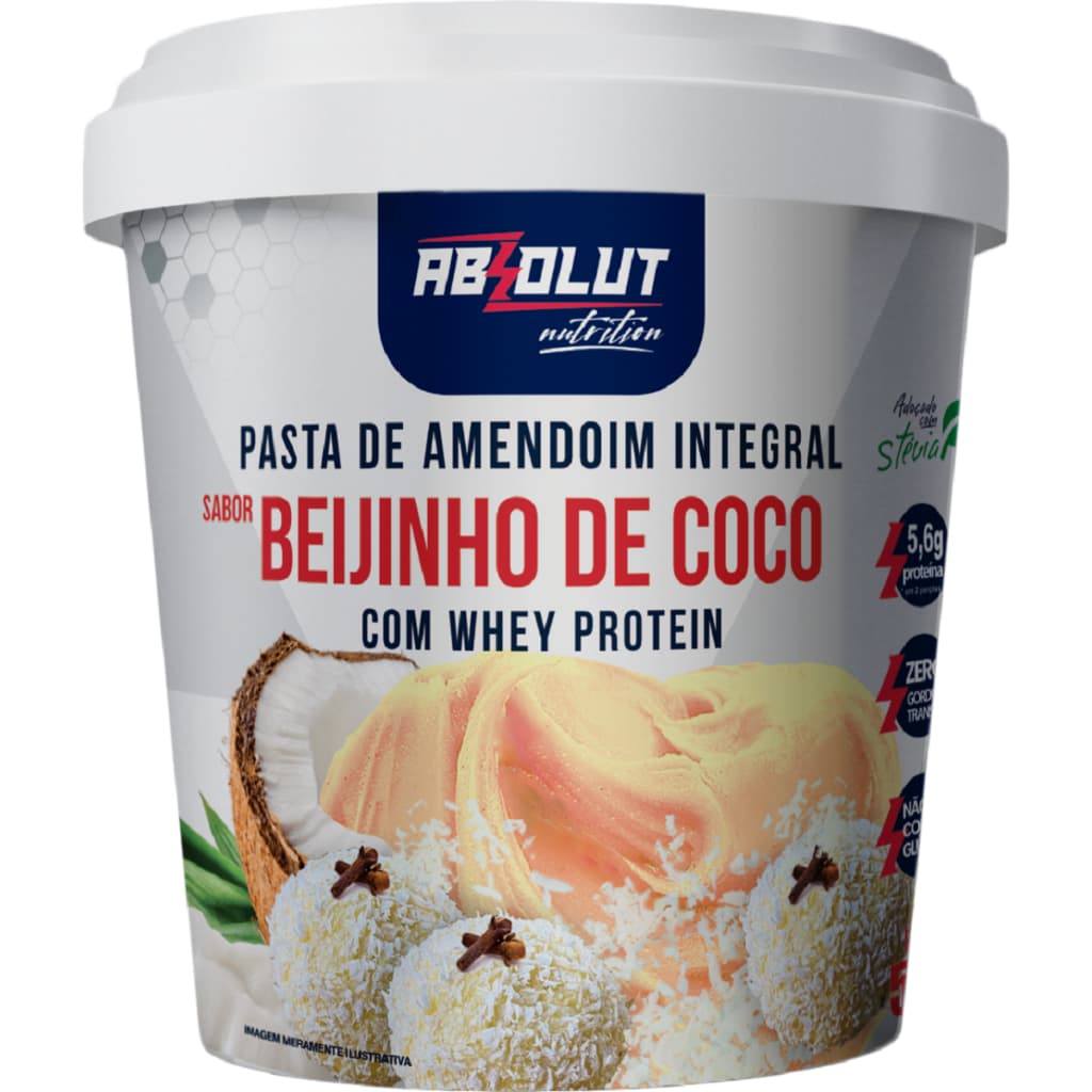 Pasta De Amendoim Integral Gourmet 500g diversos sabores - Absolut Nutrition - Nutritivo e Saboroso