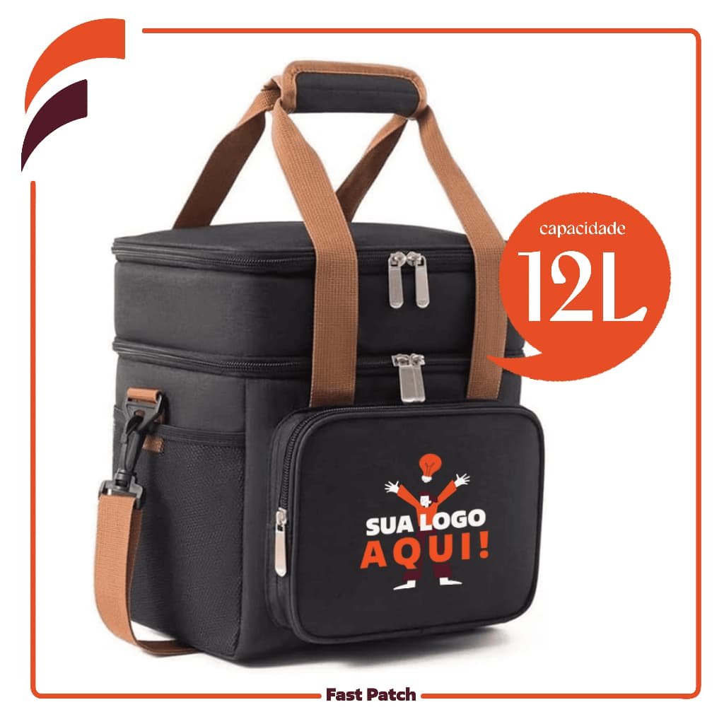 Bolsa Térmica Personalizada 12L Logomarca Empresa Brinde para Clientes Lembrancinha Colaboradores