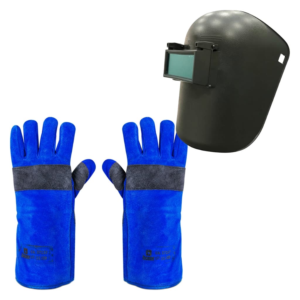 Kit Máscara de Solda Com Escurecimento Automático BS20 + Luva Para Soldador 300° Boxer