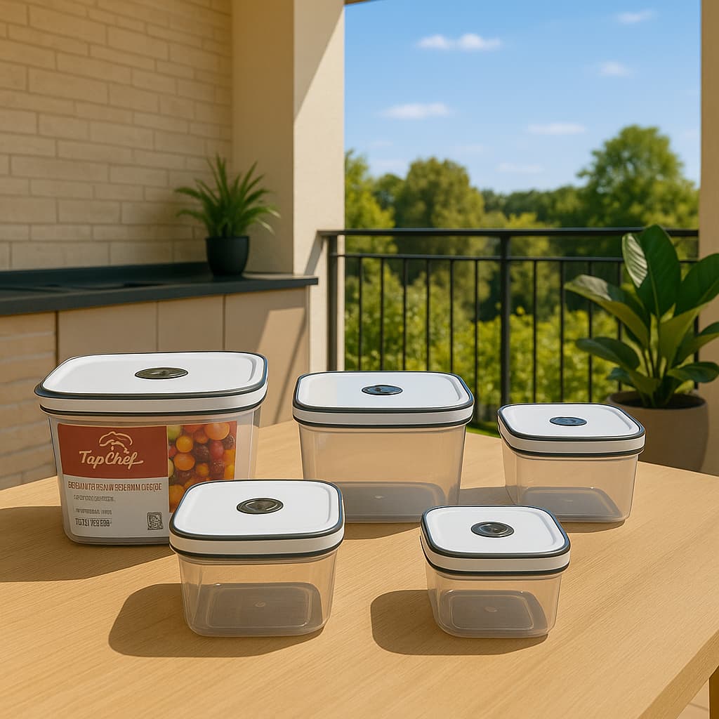 kit conjunto 5 potes herméticos quadrado de plástico com tampa microondas, lava-louça, freezer