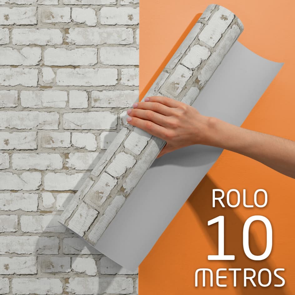 Papel de Parede Adesivo Tijolinho para Cozinha, Sala, quarto Autocolante