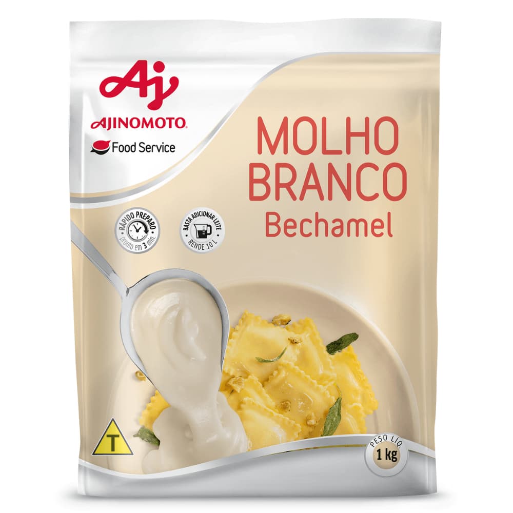 Molho Branco Bechamel Pacote 1 Kg - Ajinomoto Food Service