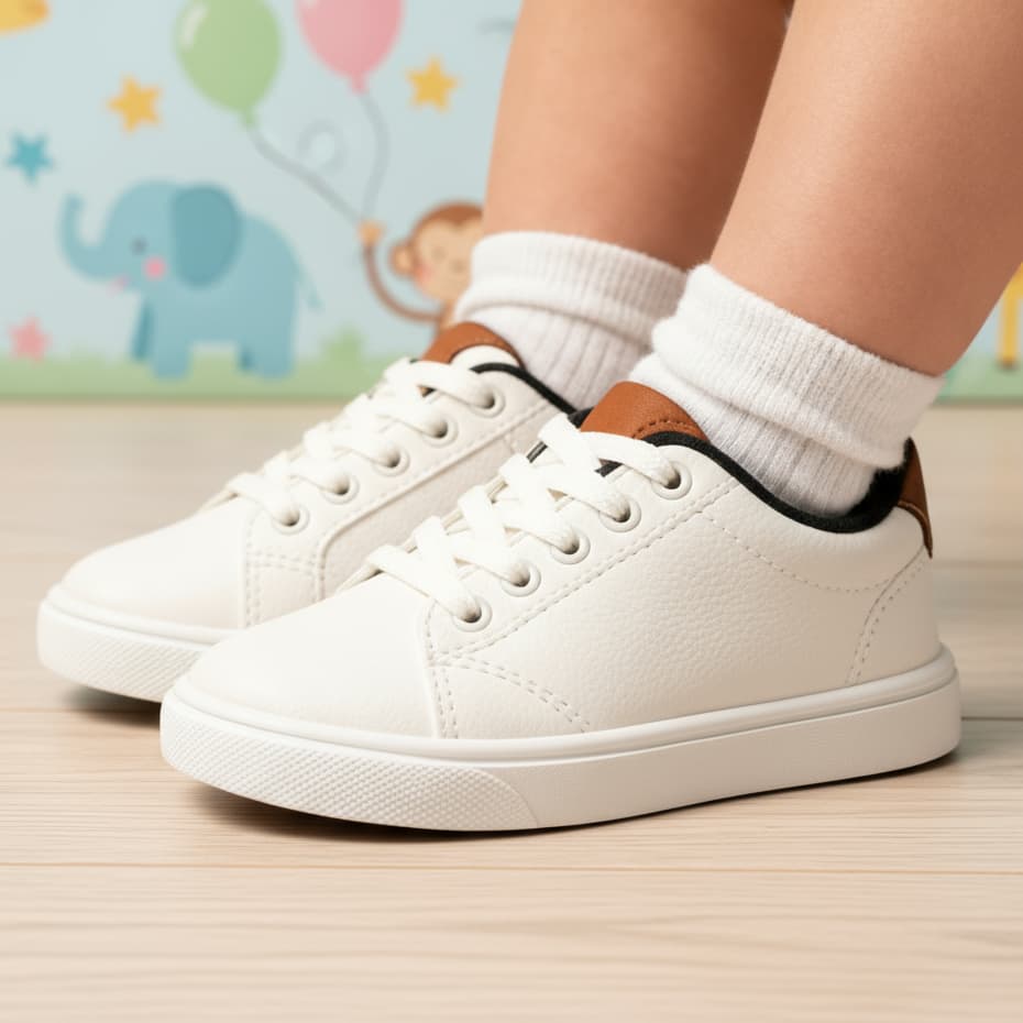 Sapatênis Infantil e Bebê de Menino Couro Super Macio Casual Escolar