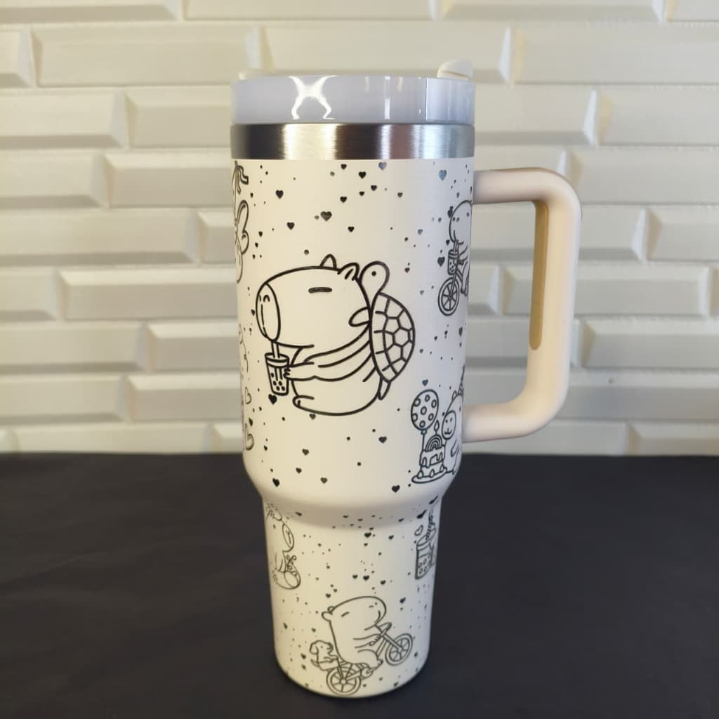 Copo Térmico Capivara Personalizável para Nome 1200 ML