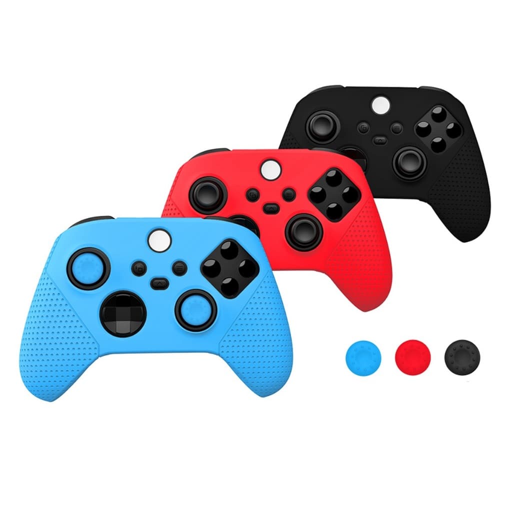 Capa Case Protetora de Silicone Skin Antiderrapante + 2 Grips para Xbox Series X/S