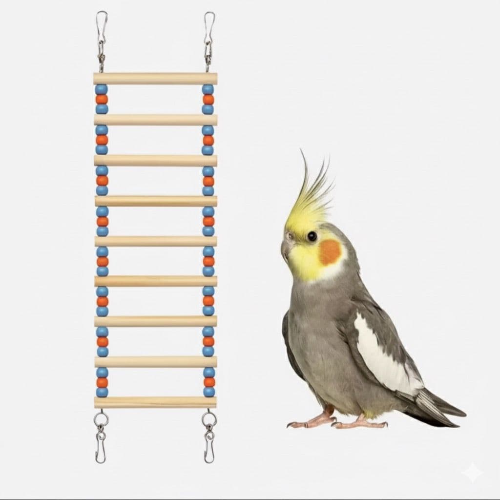 Ponte Escada - Colorida - Cerca 30 Cm Hamster - Calopsita - Periquitos -