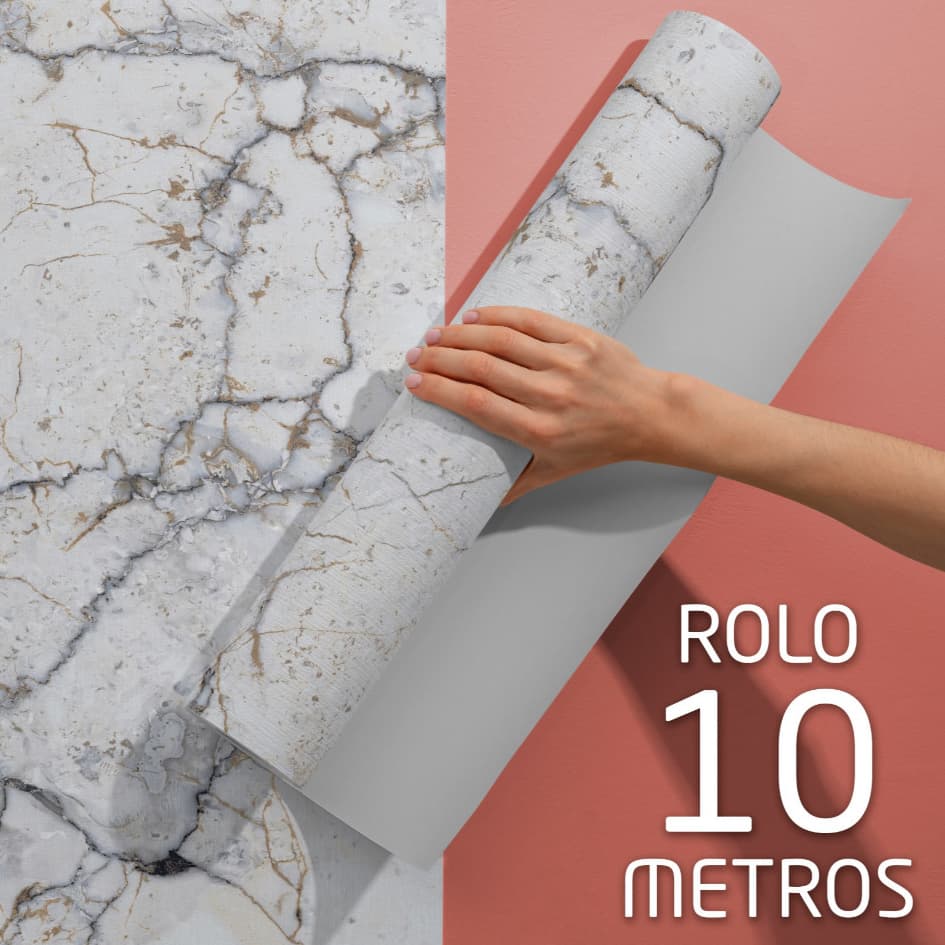Papel de Parede Adesivo Mármore para Cozinha Autocolante
