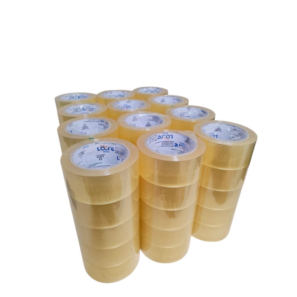 50 Rolos Fita Adesiva Transparente 45X100 Metros
