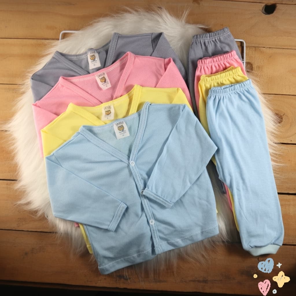 Kit Pijama Outono C/1 Conjunto Bebe Manga Longa