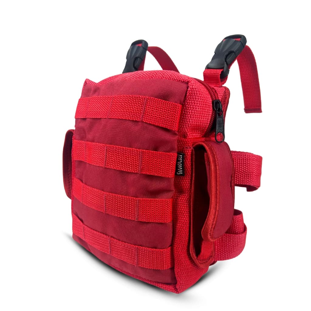 Pochete de Perna Modular Vermelho Bornal Primeiros Socorros Pochete