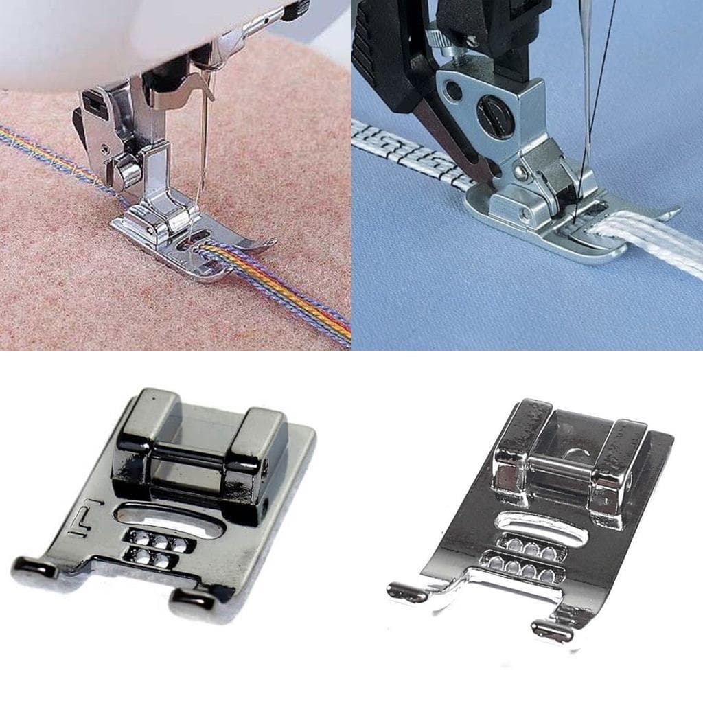 Pé Calcador Metal Aplicar Cordão, Fitilhos e Fios Variados com Precisão e praticidade – 5 e 7 Furos Sapatas Sapatilhas