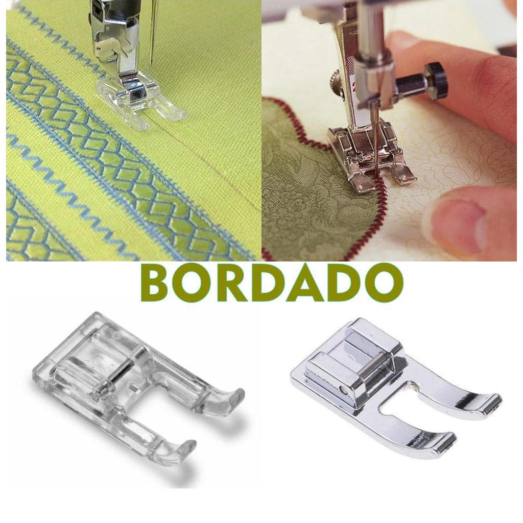 Pé Calcador de Metal Ponto Aberto Decorativos Costura Perfeita Visibilidade Total/ Patchwork / Unir Tecidos M. Doméstica