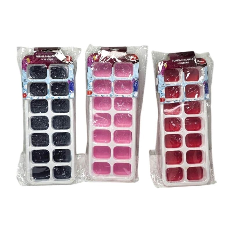 Forma para Gelo De Silicone 14 Cubos