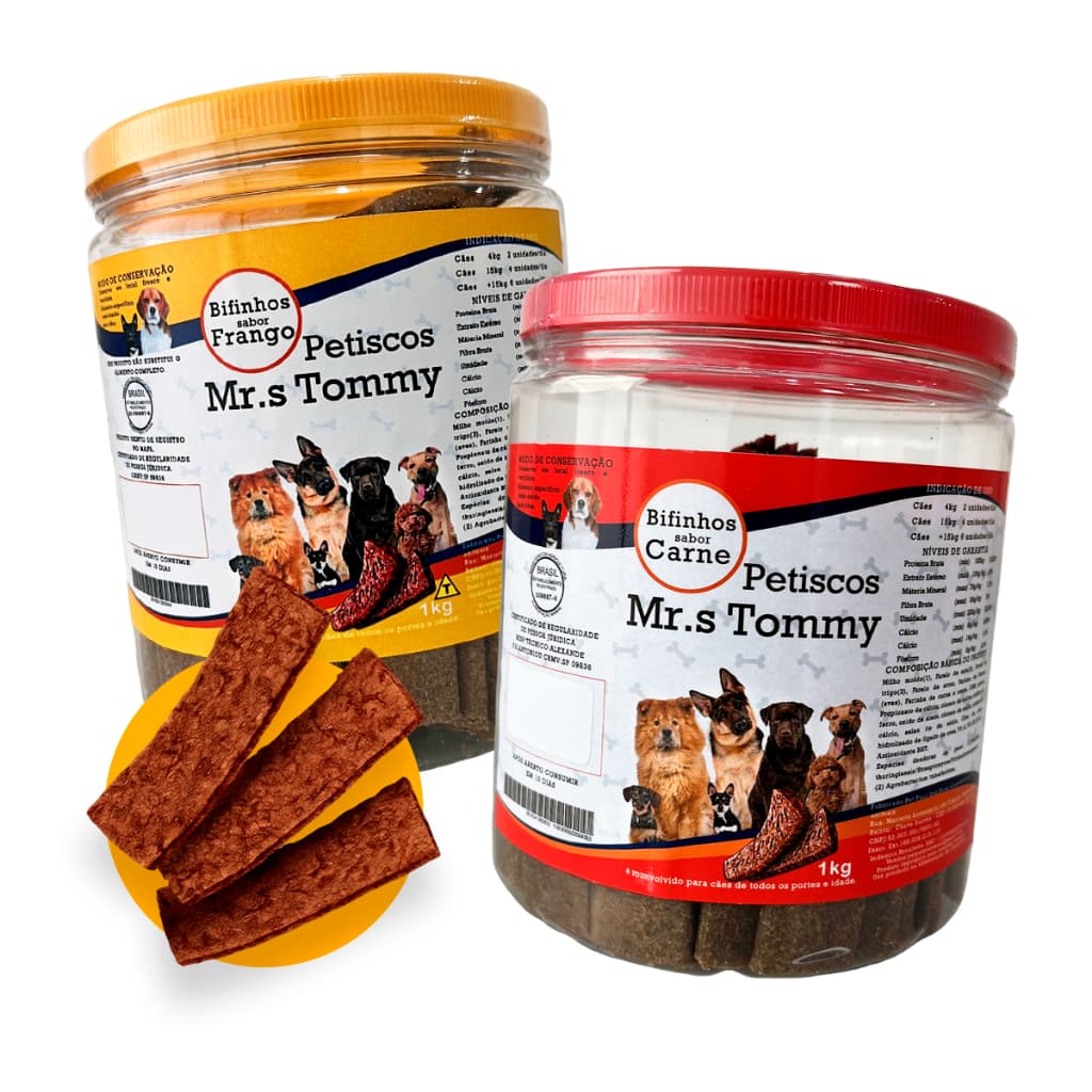 Petiscos Bifinho Para Cachorro Delicioso Super Premium 1kg