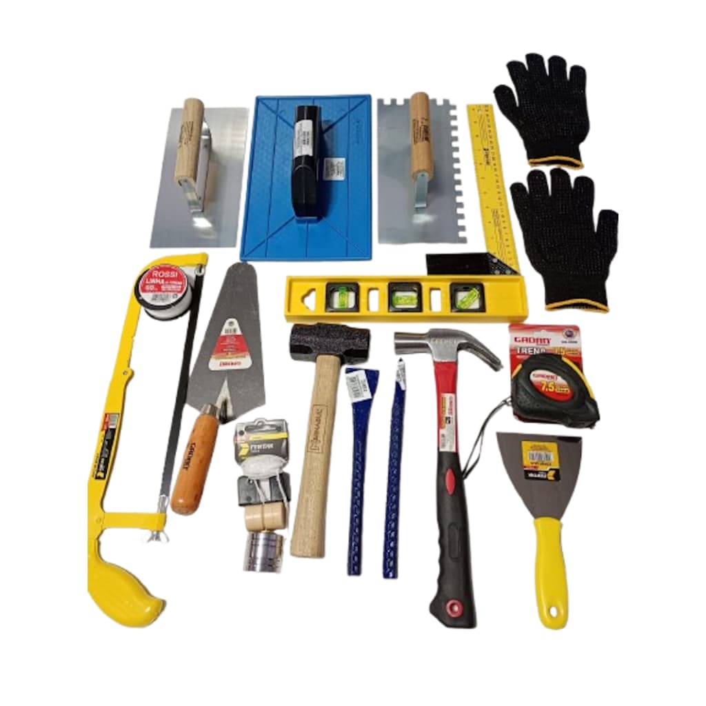 Kit Ferramentas Para Pedreiro Manuais 16 Peças Serviço
