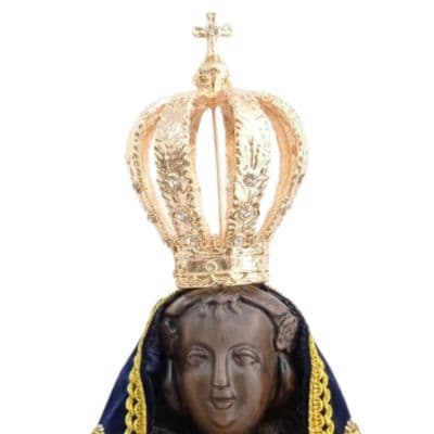 Coroa Maciça Folheada Para Imagem De Nossa Senhora Aparecida De 35cm a 50cm