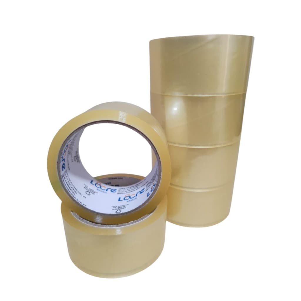 5 Rolos Fita Adesiva Transparente 45X50 Metros