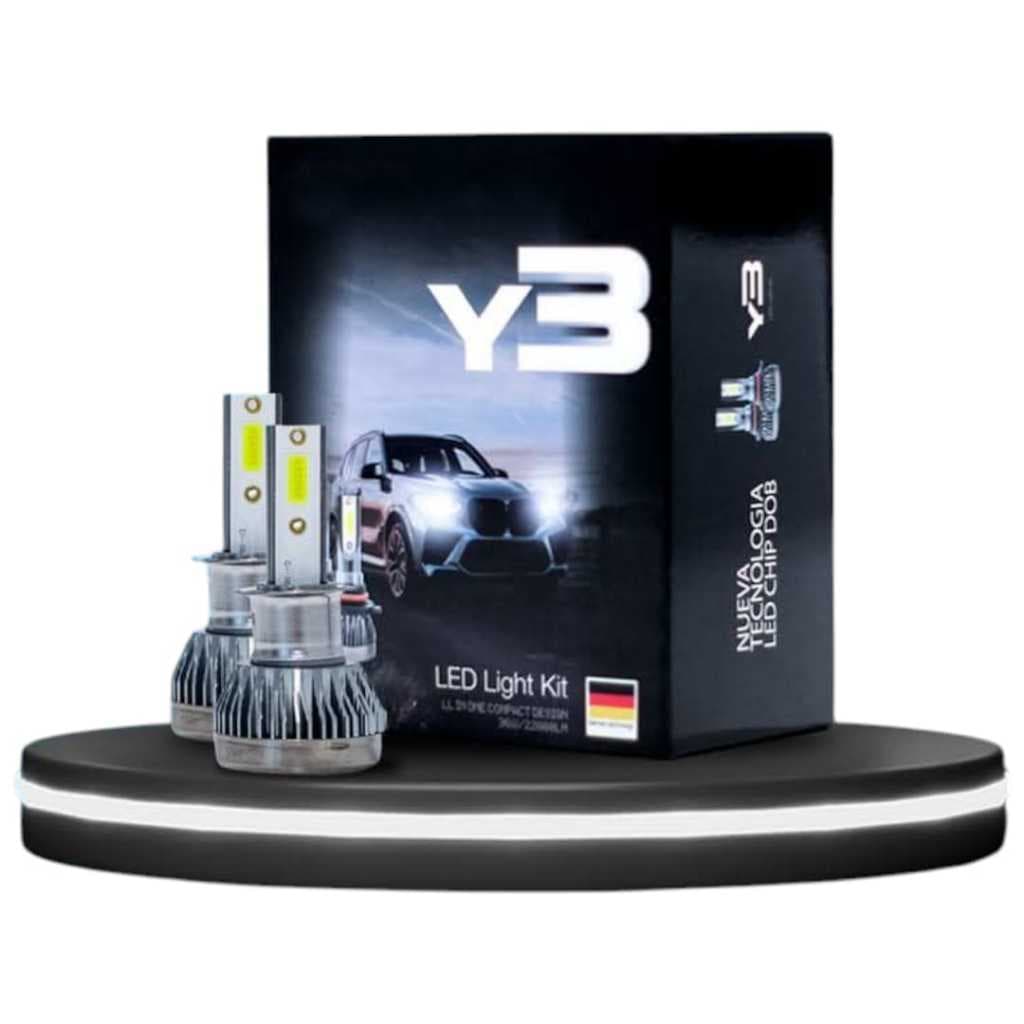 PAR LAMPADAS ULTRA LED LIGHT KIT H4 FAROL 36W 22000LM EFEITO XENON 6500K SUPER BRANCA 12V CARRO MOTO