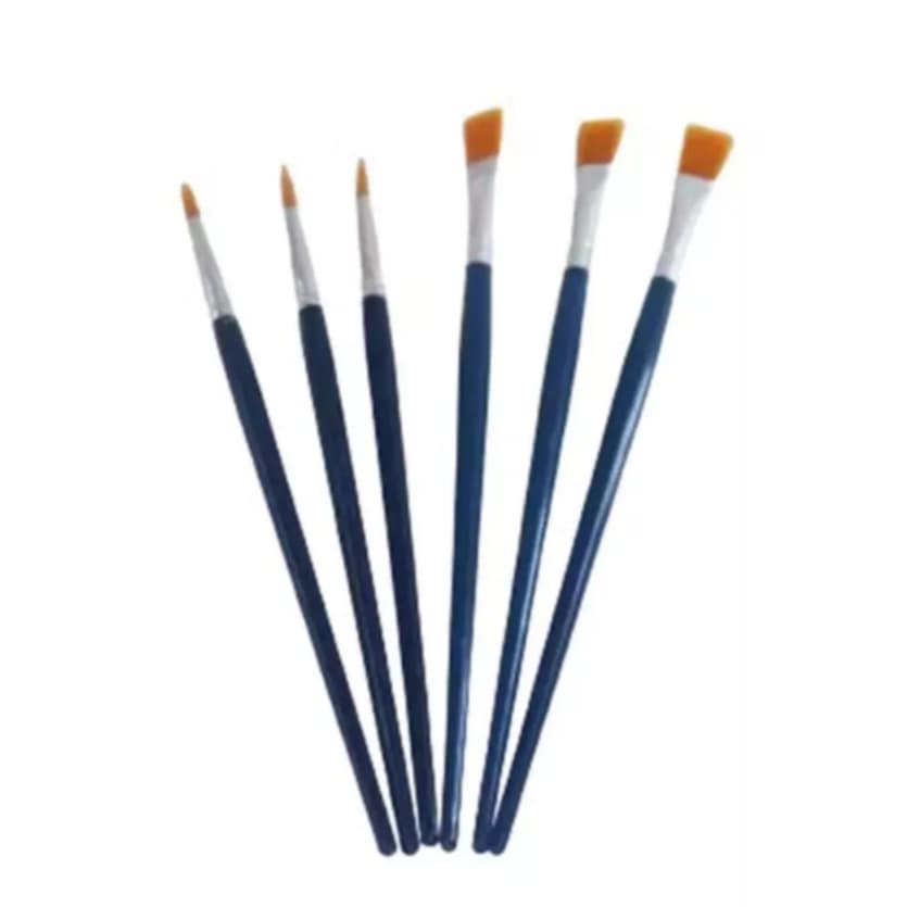 Kit 6 Pincel Culinário Para Decoração e Pintura de Bolo e Doces