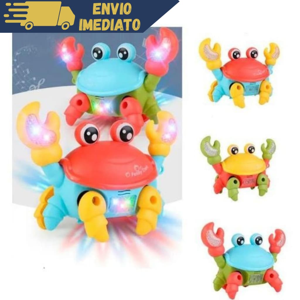 Brinquedo Caranguejo Fujão Musical Som Luz E Movimento