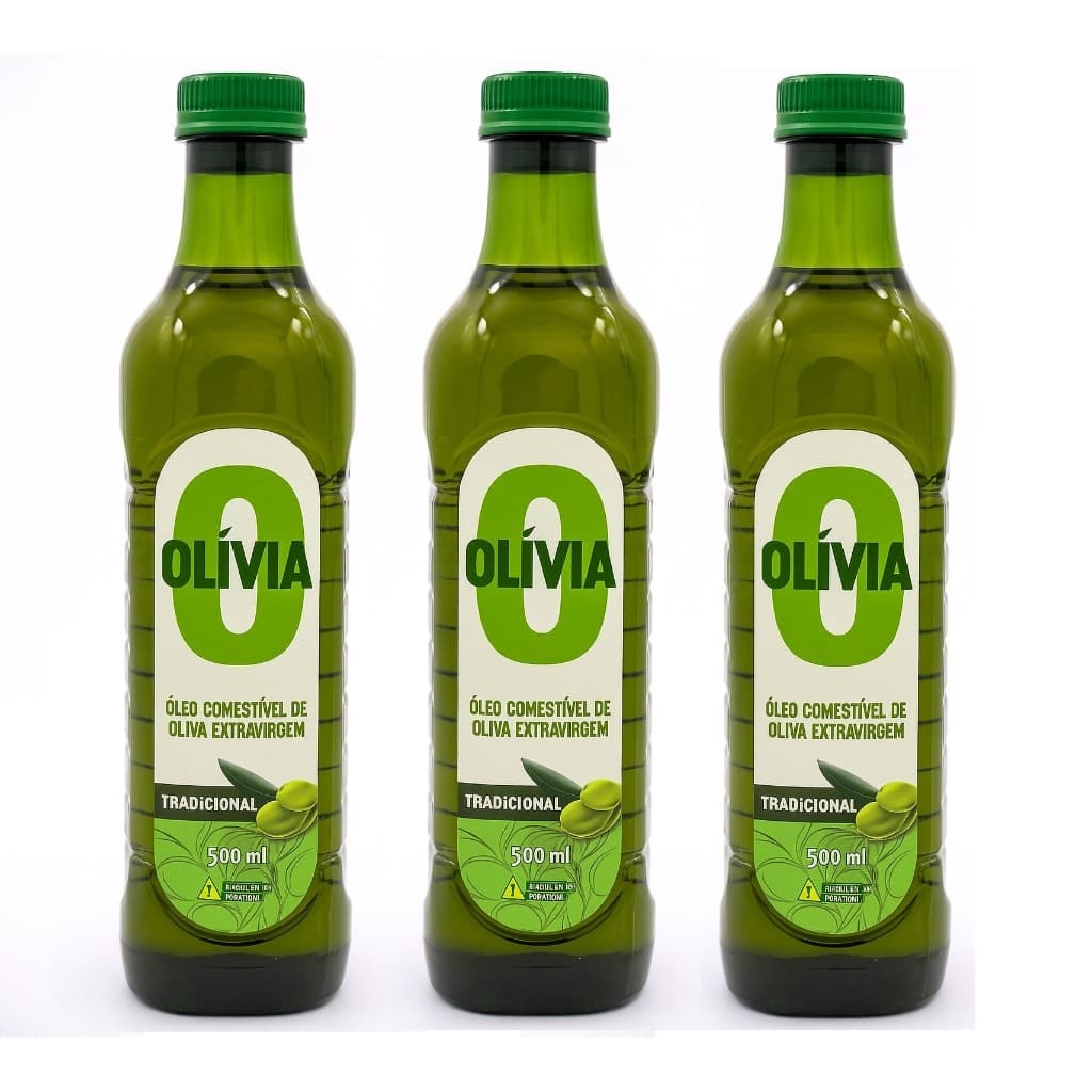 Kit 3 Óleo composto de soja e oliva tradicional garrafa 500ml