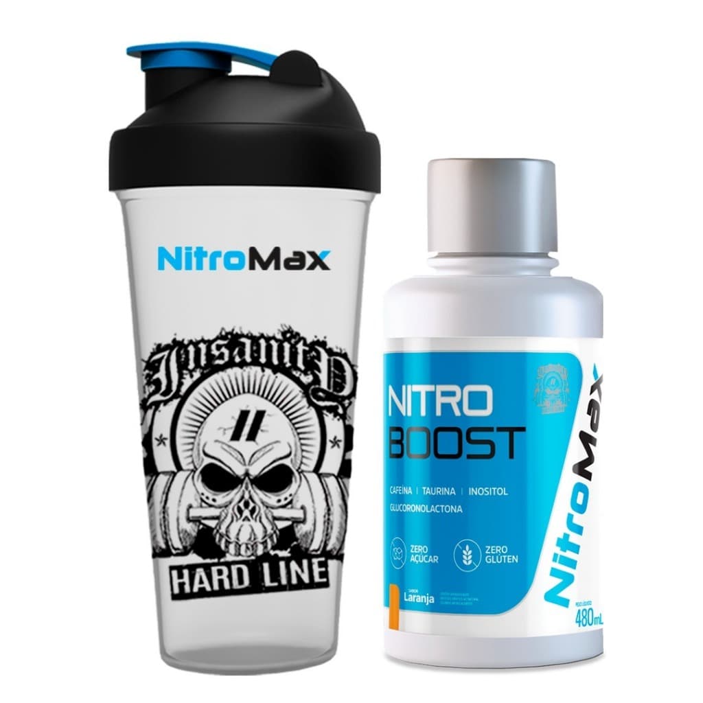 Kit 1 Nitro Boost 480ml + 1 Coqueteleira 600ml -  NitroMax