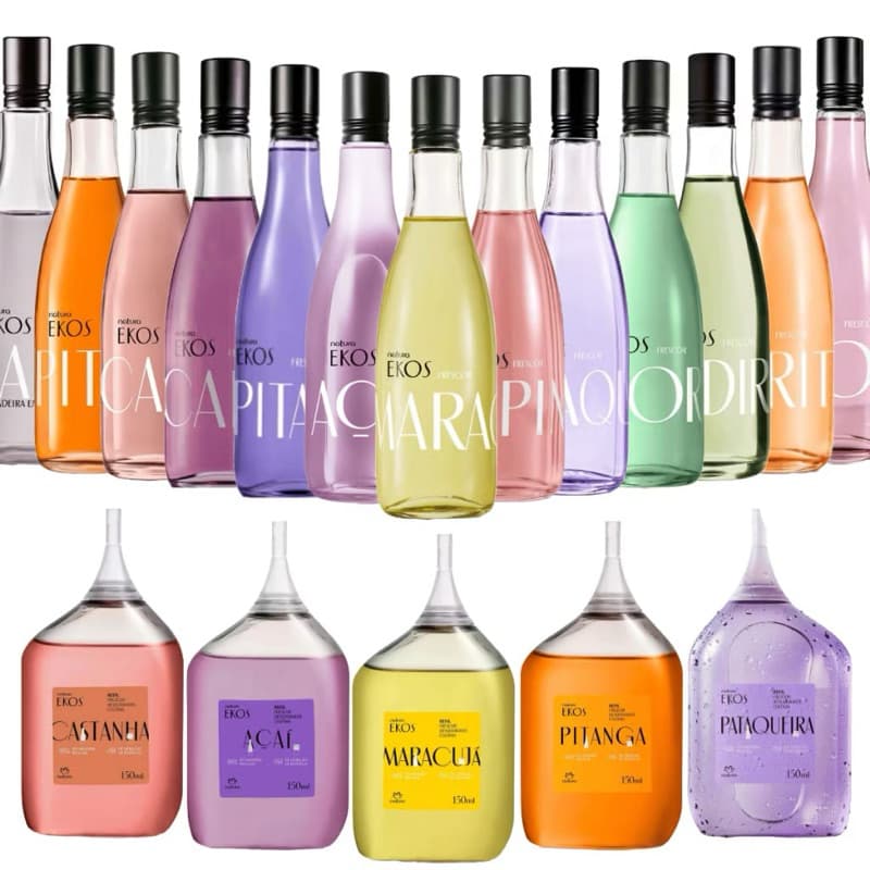 NATURA EKOS FRESCOR COLONIA OU REFIL 150ML (ORIGINAL E LACRADO) - PITANGA, MARACUJA, AÇAÍ,  ANDRIOBA, CACAU, MOÇA...