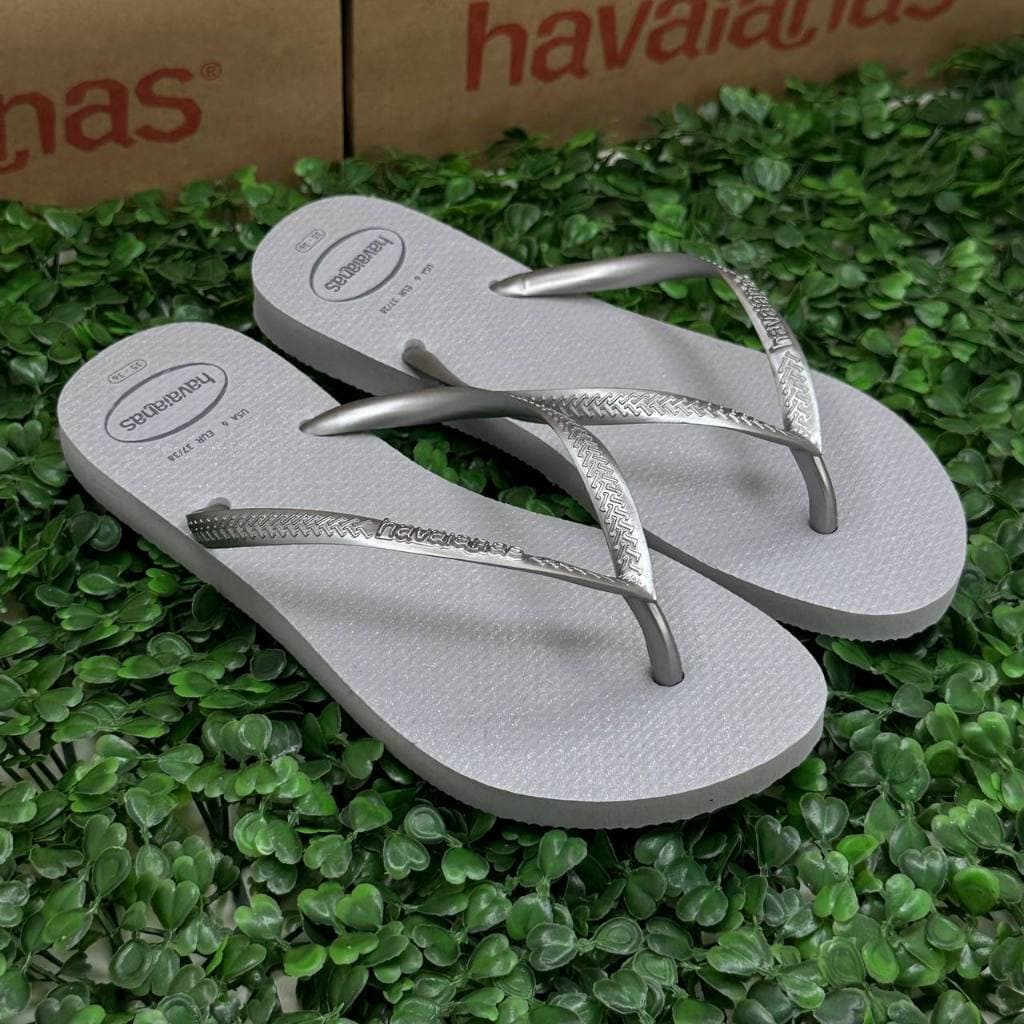 Chinelo Havaianas Slim Gloss FC Glitter Metalizado Dia a Dia Conforto Delicada Feminino Estilosa