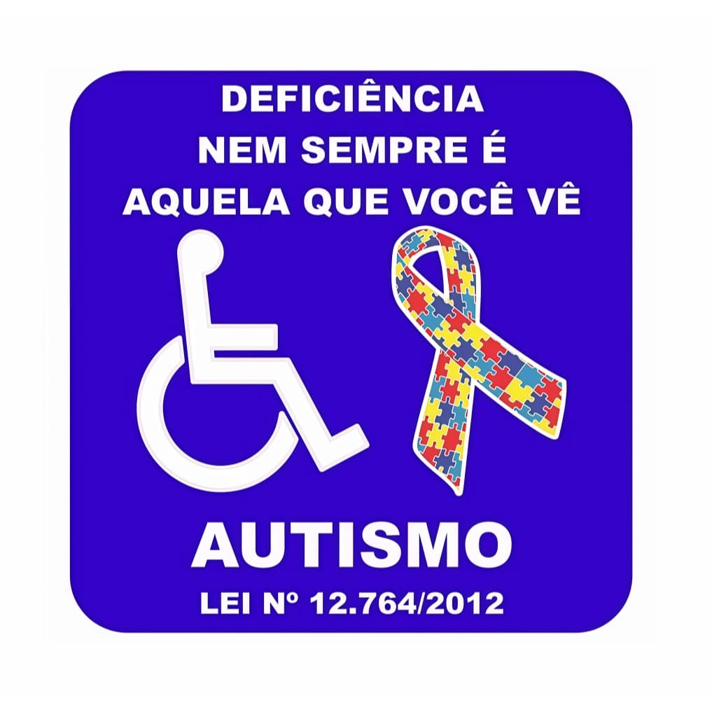 Adesivos Deficiente Autista Pcd Externo Para carro 1 unidade
