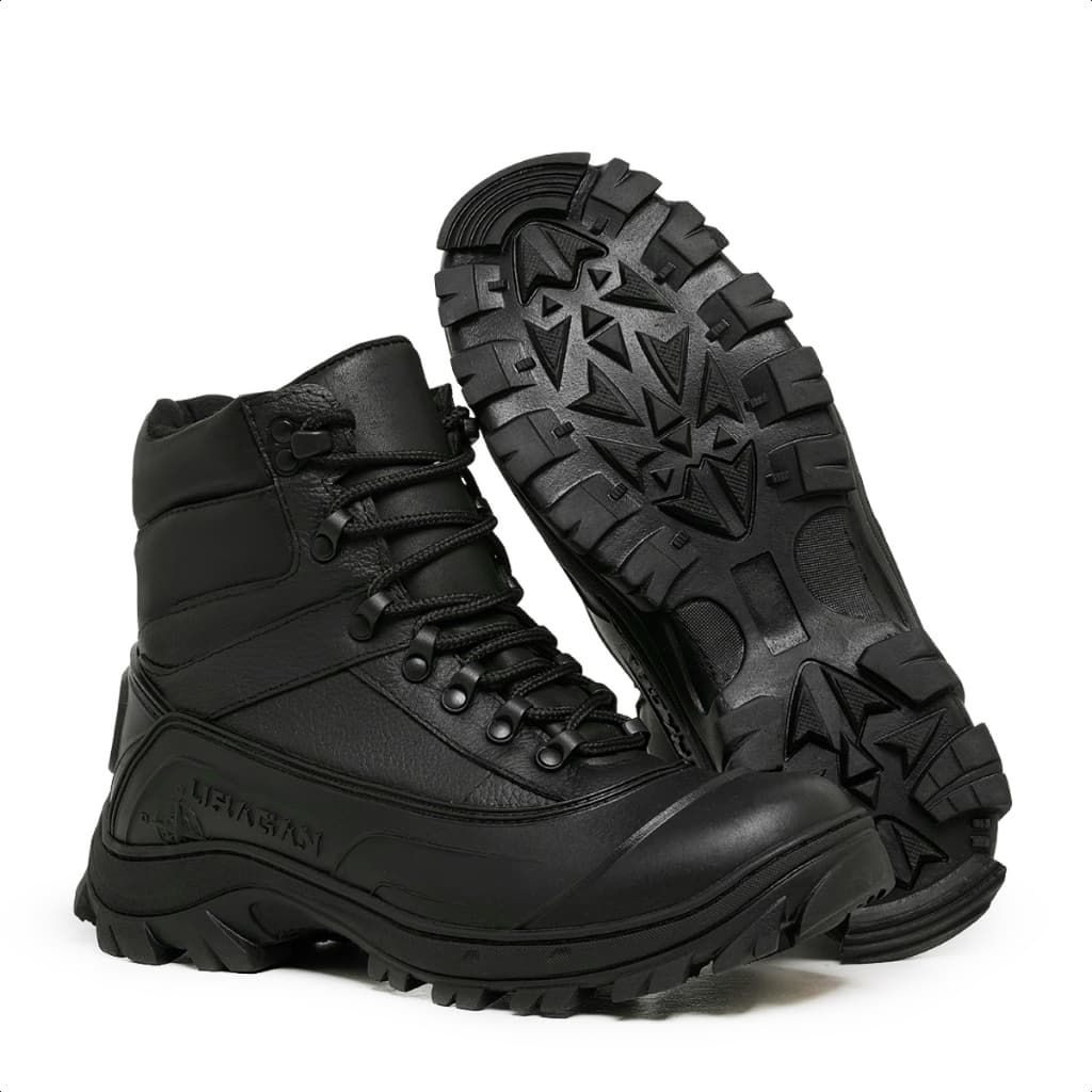 Coturno Militar Bota Masculina Em Couro Legitimo Impermeavel Tatica Motoqueiro Proteção