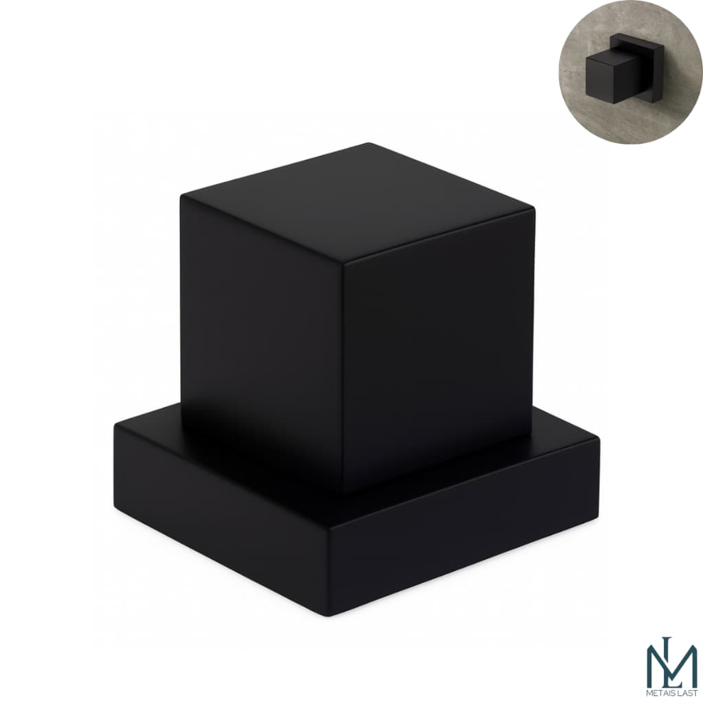 Acabamento Para Registro Pressão Gaveta Preto Fosco Metal Padrão Deca
