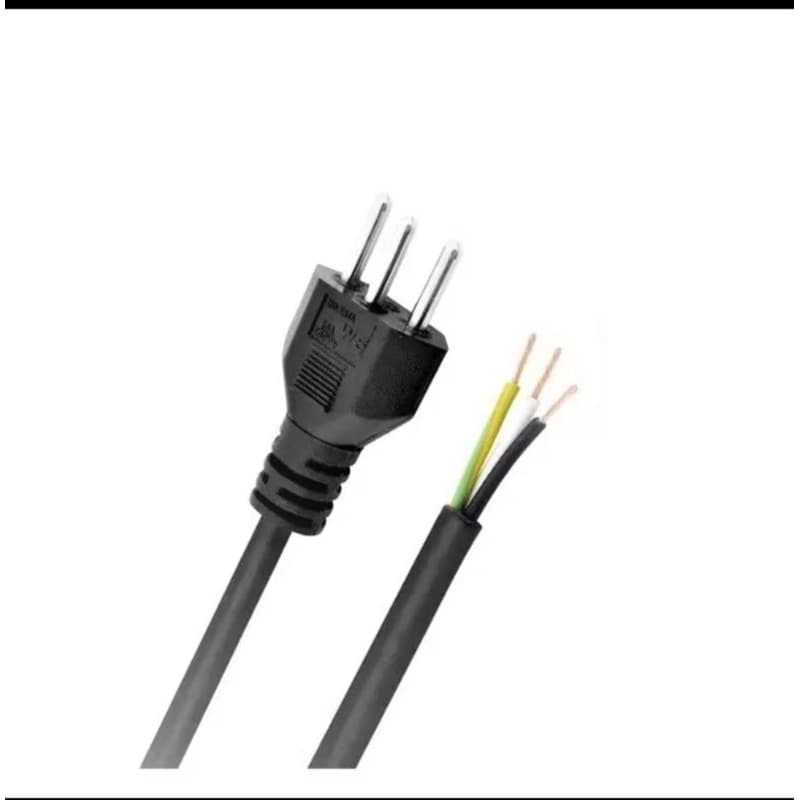 kit 5 Cabo De Força Rabicho Im, Plug Macho Tripolar 10a 250v