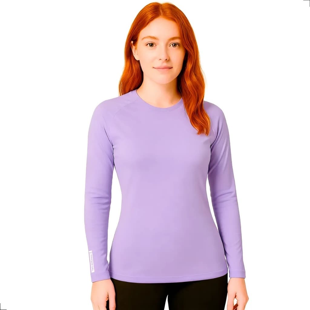 Camisa Térmica Feminina Lilás Proteção Uv50 Segunda Pele Tempestal