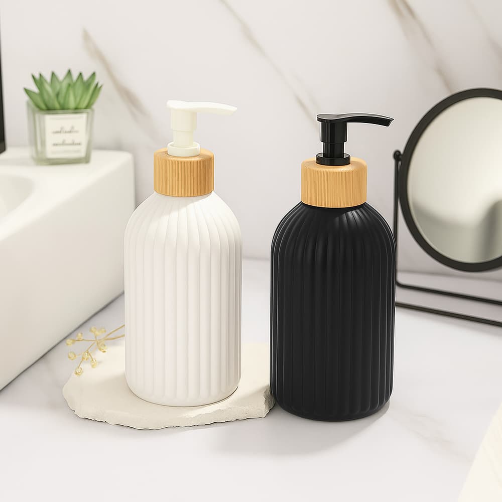 Dispenser Saboneteira Porta Sabonete Shampoo Detergente Condicionador Álcool em Gel 500ml Vidro
