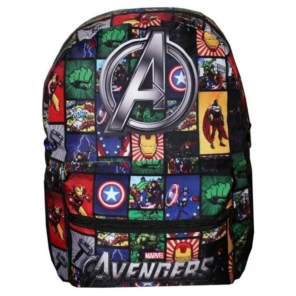 Mochila juvenil vingadores preta costa tamanho grande 20 litros advengers envio rápido.