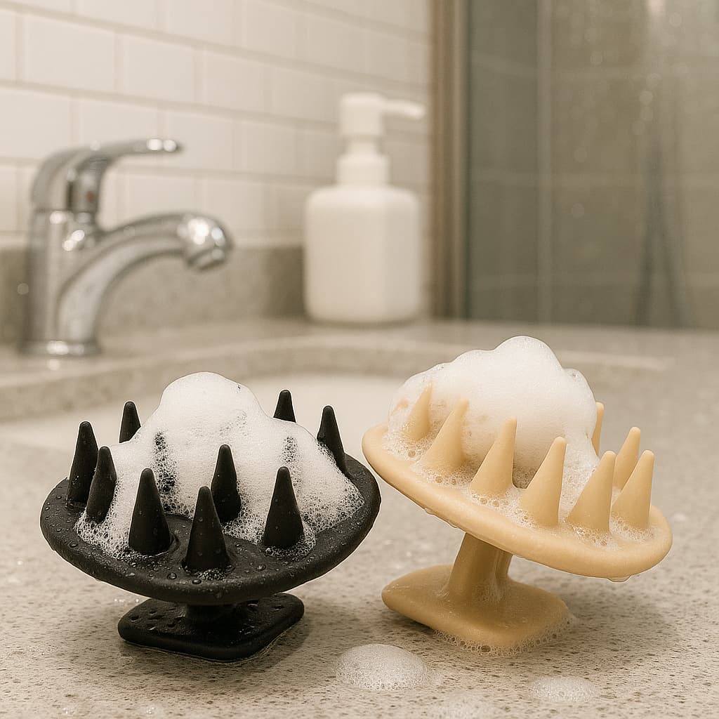 Escova De Silicone Massageadora Cerdas Macias