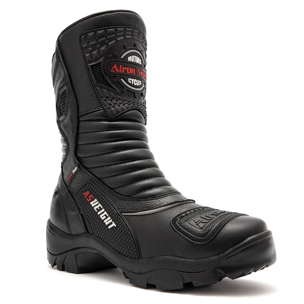Bota Motociclista Cano Alto Em Couro Legitimo 9cm De Altura  952