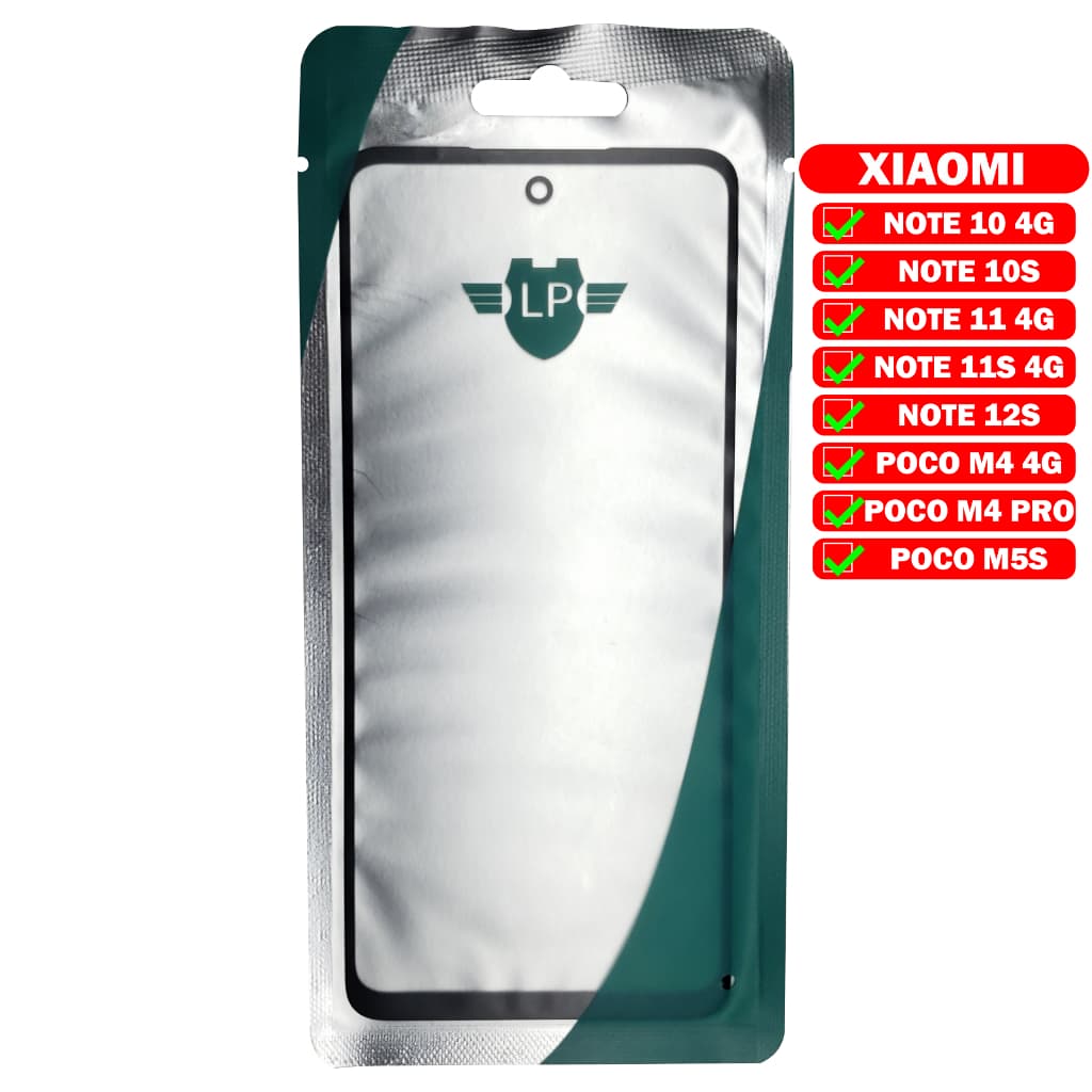 Vidro da Tela Note 10 4G / Note 10s / Note 11 4G / Note 11s 4G / Note 12s / Poco M4 4G / Poco M4 PRO 4G | Cola OCA
