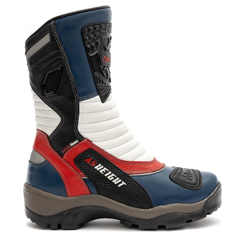Bota Para Motociclista Em couro Legitimo Com Palmilha que aumenta 9Cm + Estabilidade e conforto