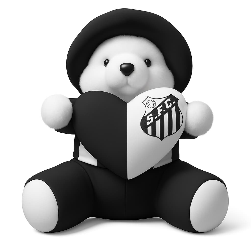 Urso de pelúcia do Santos - Urso decorativo masculino G