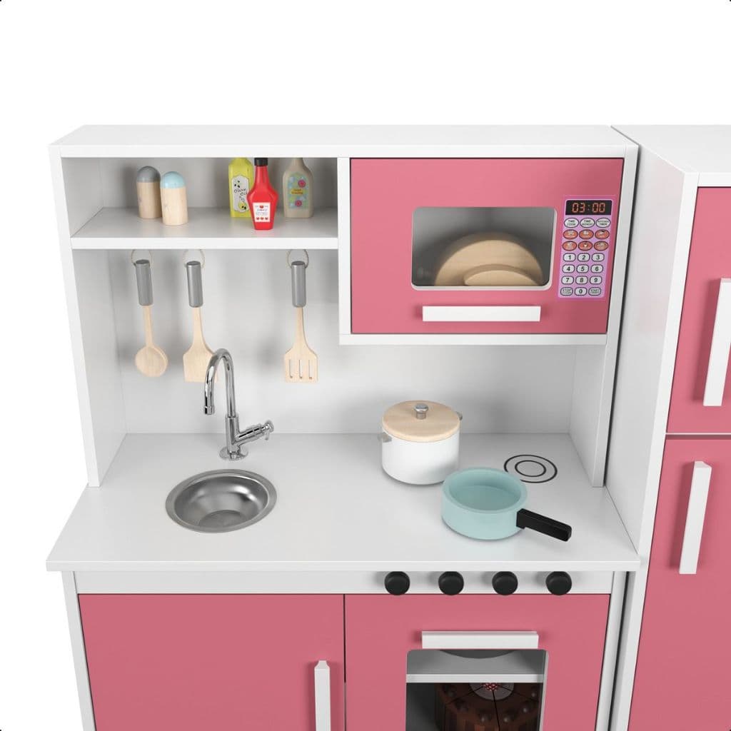 Mini Cozinha Infantil Completa com Torneira, Pia, Fogão, Forno - DECORA MÓVEIS ONLINE