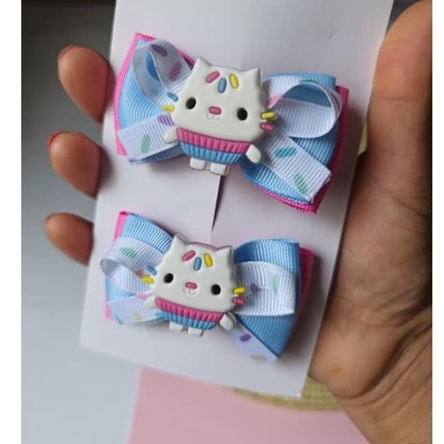 Parzinho de laços Casa Mágica da Gabby Duplinha laço infantil Turma da Casa Mágica da Gabby