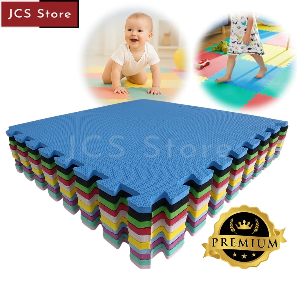 Tatame Eva 50 x 50 x 1 Linha Premium Tapete Para Exercícios Com Bordas (1 UNIDADE)