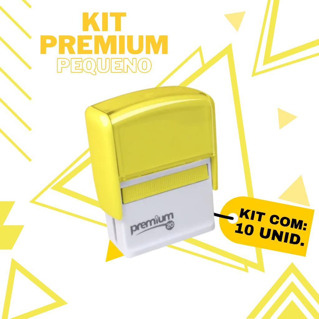Kit 10 Carimbos Personalizados - Premium 10 | ENVIAR DADOS NO CHAT