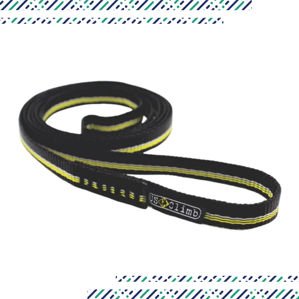 Fita Anel poliéster USClimb 16mm 120 centímetro CE EN 23KN amarela Fita de Aproximação Fita Solteira