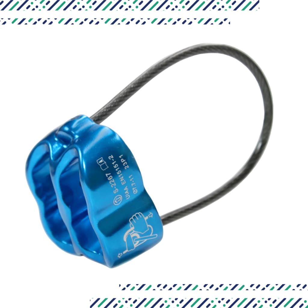 Freio ATC USClimb, mod. Clog corda 8 a 11mm cor azul